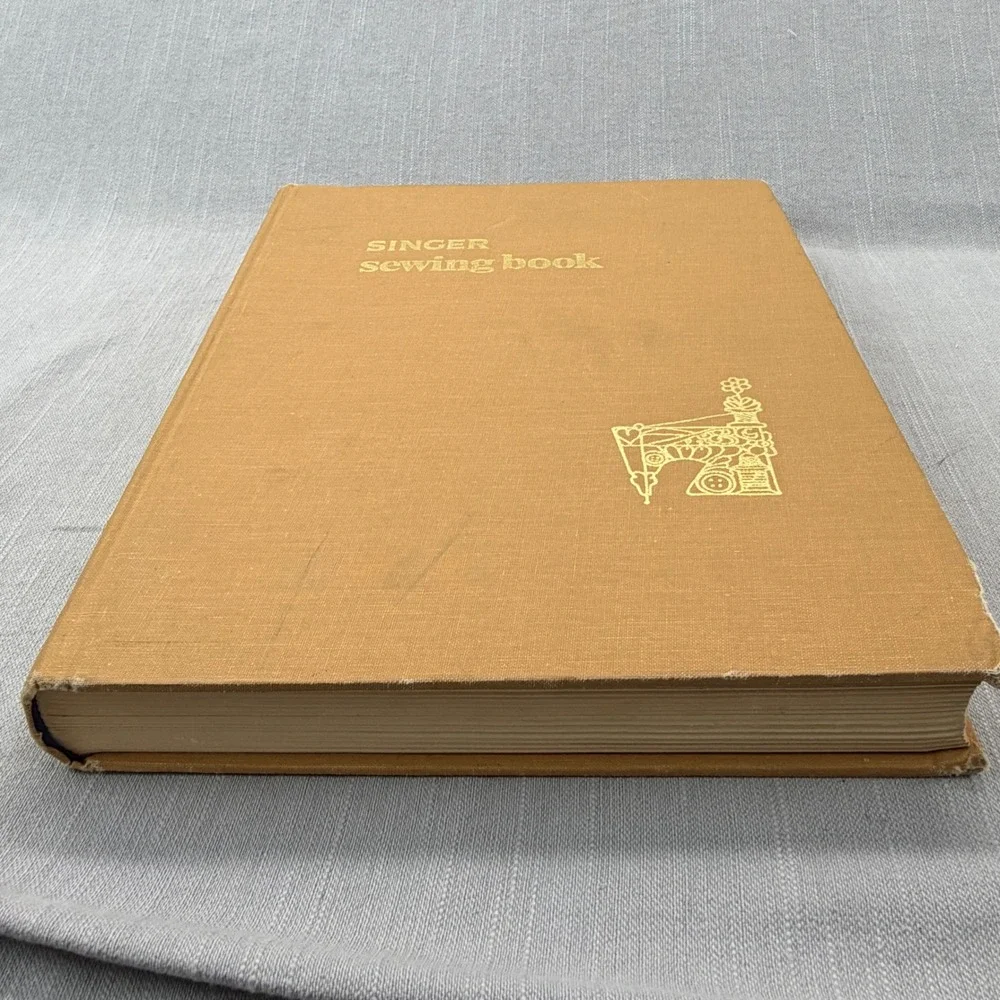 Vintage Singer Sewing Book Hardcover Mustard Yellow Instructional Guide Craft